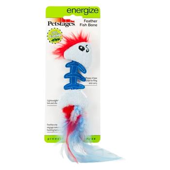 Іграшка для котів Petstages Feather Fish Bone 19 см - купить, цены на MasterZoo - фото 2