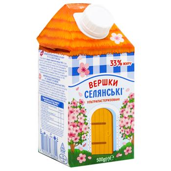 Selianski Ultrapasteurized Cream 33% 500g - buy, prices for Ideal - photo 2