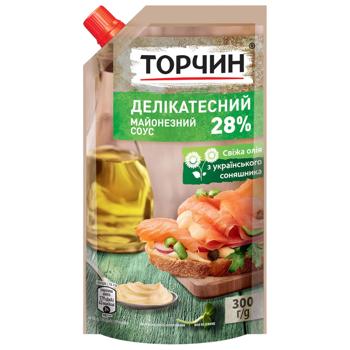 Майонезний соус ТОРЧИН® Делікатесний 28% 300г - купити, ціни на КОСМОС - фото 1