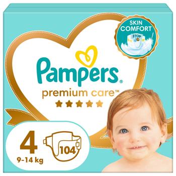 Підгузки Pampers Premium Care Maxi 4 9-14кг 104шт - купити, ціни на METRO - фото 2