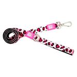 Max Molly Short Leash Рожевий леопард повідець для собак 1,2 м х 2,5 см - різнокольоровий