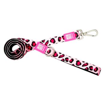 Max Molly Short Leash Рожевий леопард повідець для собак 1,2 м х 2,5 см - різнокольоровий - купить, цены на MasterZoo - фото 1