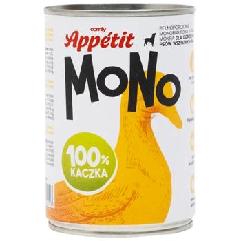 Корм вологий Comfy Appetit Mono з качкою для собак всіх порід 400г - купити, ціни на MasterZoo - фото 1