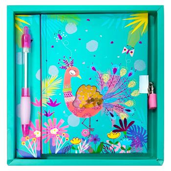 Malevaro Peacock Notebook with Lock and Pen 19*20cm - buy, prices for - photo 1