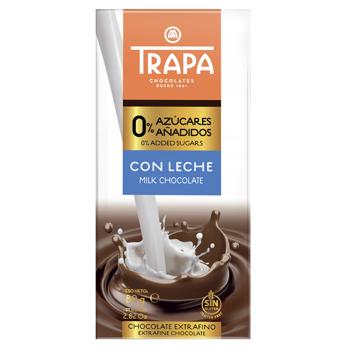 Trapa Sugar-Free Milk Chocolate 80g - buy, prices for NOVUS - photo 1