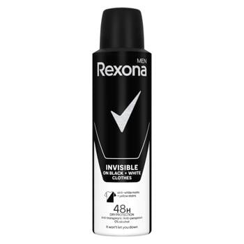Антиперспирант аэрозольный Rexona Men Невидимый на черном и белом 150мл