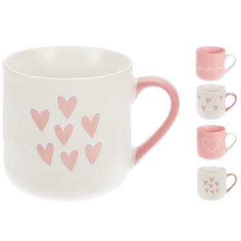 Чашка Koopman Серця порцеляна 320мл в асортименті - купити, ціни на Auchan - фото 1