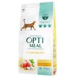 Optimeal Dry Food with Chicken for Adult Cats 10kg