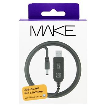 Кабель Мake USB-DC 9V 1м чорний - купити, ціни на NOVUS - фото 2