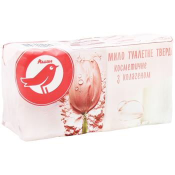 Auchan Solid Soap with Collagen 70g x 5pcs - buy, prices for - photo 3