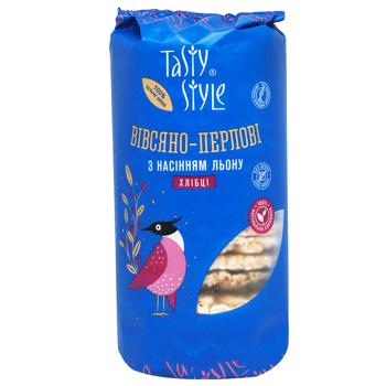 Хлебцы Tasty Style овсяно-перловые с семенами льна 100г - купить, цены на КОСМОС - фото 1