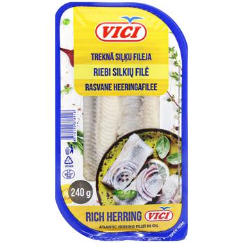 Vici Rich Atlantic Herring Fillet in Oil 240g