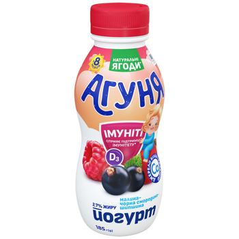 Йогурт Агуня Иммунити Малина-черная смородина-шиповник 2,7% 185г - купить, цены на КОСМОС - фото 2