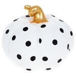 Декор Bona Di Тыква в горошек 19см черно-белый с золотом