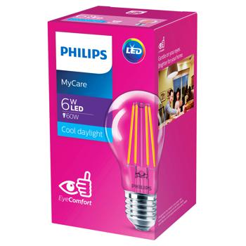 Лампа Philips LED Classic 6-60W A60 E27 865 CL ND - купить, цены на КОСМОС - фото 1