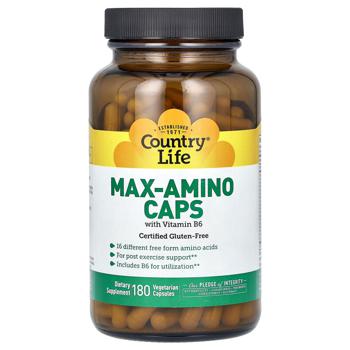 Аминокислоты и витамин В6 Country Life Max-Amino 180 капсул - купить, цены на Biotus - фото 1