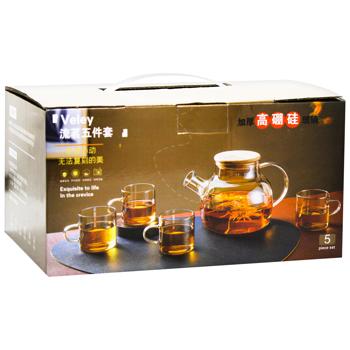 Teapot 1.2l with Cups 100ml 5pcs - buy, prices for - photo 2