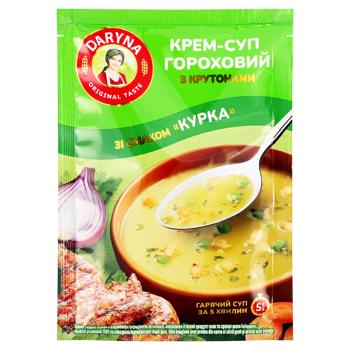Daryna Cream Soup Pea with Chicken Flavor with Croutons 18g - buy, prices for Tavria V - photo 1