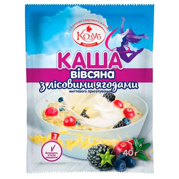 Каша Козуб овсяная с лесными ягодами 40г - купить, цены на Auchan - фото 1