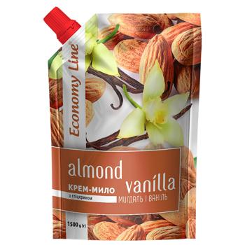 Economy Line Almond and Vanilla Cream Soap with Glycerin 1.5l