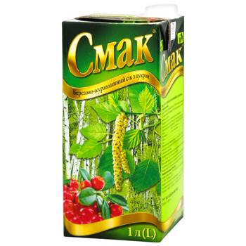 Smak Birch Cranberry Juice 1l - buy, prices for Chudo Market - photo 1