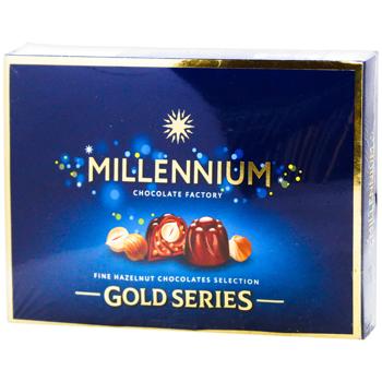 Millennium Gold Candies in Milk Chocolate with Nut Cream and Nuts 205g