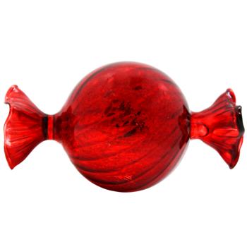 Прикраса ялинкова Bona Di Цукерка 6,5х12см червоний антик