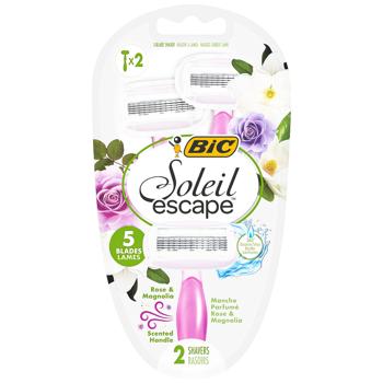 Bic Soleil Escape Rose and Magnolia Women's Disposable Razors 2pcs - buy, prices for NOVUS - photo 1