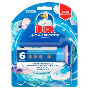 Диски чистоты для унитаза Duck Морская свежесть 36мл - купить, цены на Auchan - фото 1