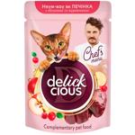 Delickcious Chef's Menu вологий корм для котів 85 г - печінка, яблука та журавлина