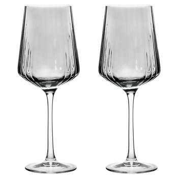 Ardesto Black Mars Alcor Grey Set of Wine Glasses 2pcs 560ml - buy, prices for COSMOS - photo 1