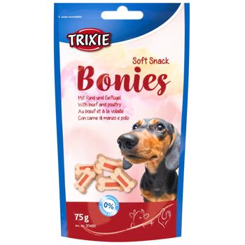 Ласощі для собак Trixie Bonies з яловичиною та індичкою 75г - купити, ціни на Cупермаркет "Харків" - фото 1