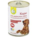 Корм вологий Auchan з телятиною для собак 415г