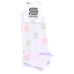 Шкарпетки Premier Socks жіночі короткі Ажурні квіти р.23-25 світло-бузковий