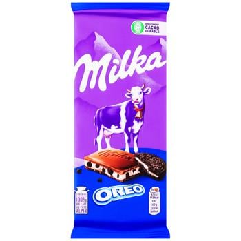 Milka Milk Chocolate with Oreo Cookies 100g - buy, prices for ULTRAMARKET - photo 1