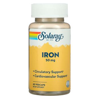 Solaray Iron 50mg 60 capsules - buy, prices for Biotus - photo 1