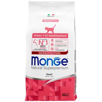Корм сухой Monge Monoprotein с говядиной для котят 400г - купить, цены на MasterZoo - фото 1
