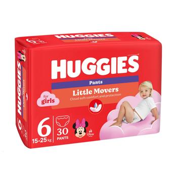 Підгузки-трусики Huggies Little Movers Pants 6 15-25кг для дівчаток 30шт - купити, ціни на - фото 2