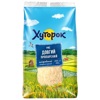 Рис Хуторок длиннозернистый пропаренный 800г - купить, цены на КОСМОС - фото 1