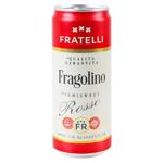 Напій винний ігристий Fratelli Fragolino Rosso червоний напівсолодкий 6-6,9% 0,33л