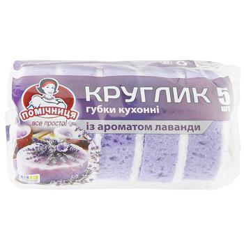 Pomichnytsya Kruhlyk Kitchen Sponges with Lavender Scent 5pcs - buy, prices for - photo 2