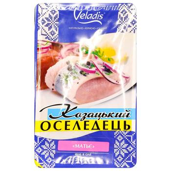 Сельдь Матье Veladis Казацкий филе в масле 240г - купить, цены на КОСМОС - фото 1