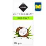 Шоколад белый Rioba с кокосом 100г