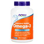 Now Foods Molecularly Distilled Omega-3 Fish Oil 1000mg 200 softgels