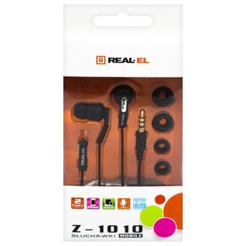 Real-El Earphones Z-1010 Mobile Black - buy, prices for Auchan - photo 2