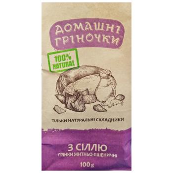 Domashni Hrinochky Croutons with Salt 100g - buy, prices for Auchan - photo 1