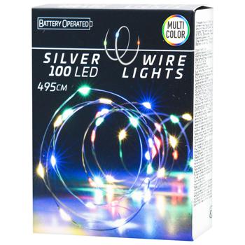 Гірлянда внутрішня 100LED різнокольорова 495см - купити, ціни на - фото 1