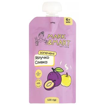 Mark&Mart Baked Apple and Plum Fruit Puree 120g - buy, prices for COSMOS - photo 1