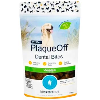 ProDen PlaqueOff Dental Bites Oral Care Snack with Vegetables for Dogs of Medium and Large Breeds 150g