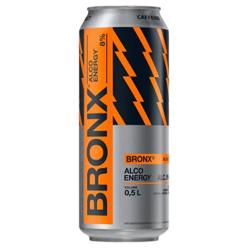Bronx Black Orange Highly Carbonated Low-Alcohol Energy Drink 8% 0.5l - buy, prices for AlcoHub - photo 1